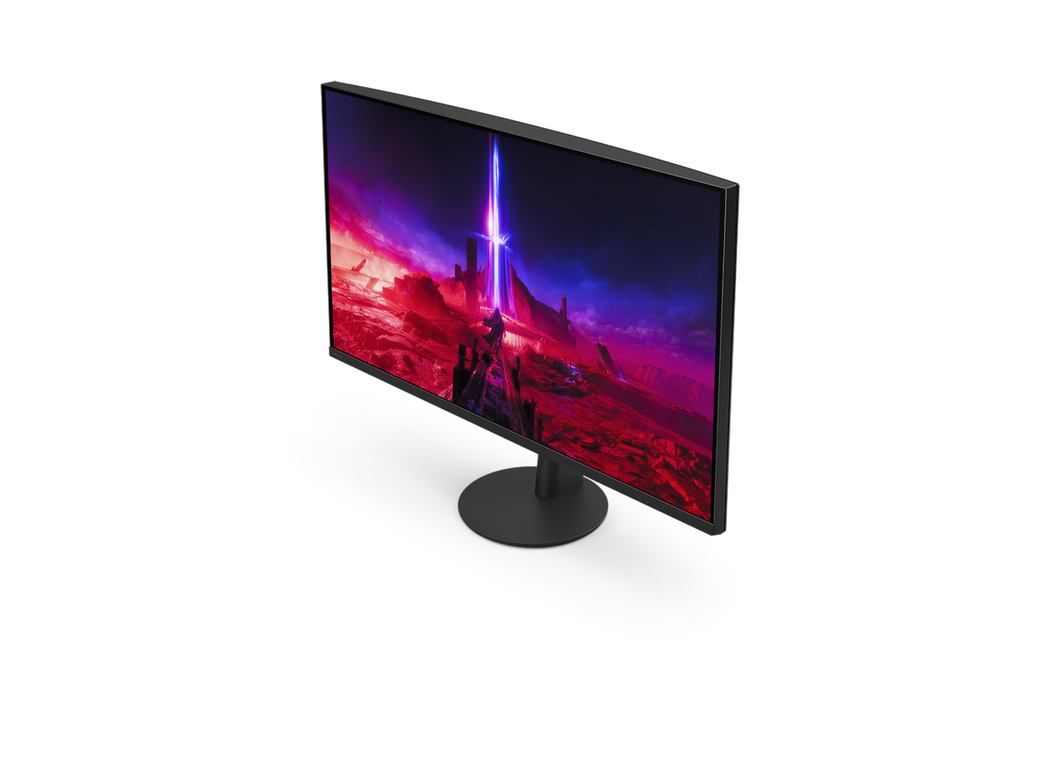 Una ripresa dall'alto di un monitor che mostra una scena di videogioco.
