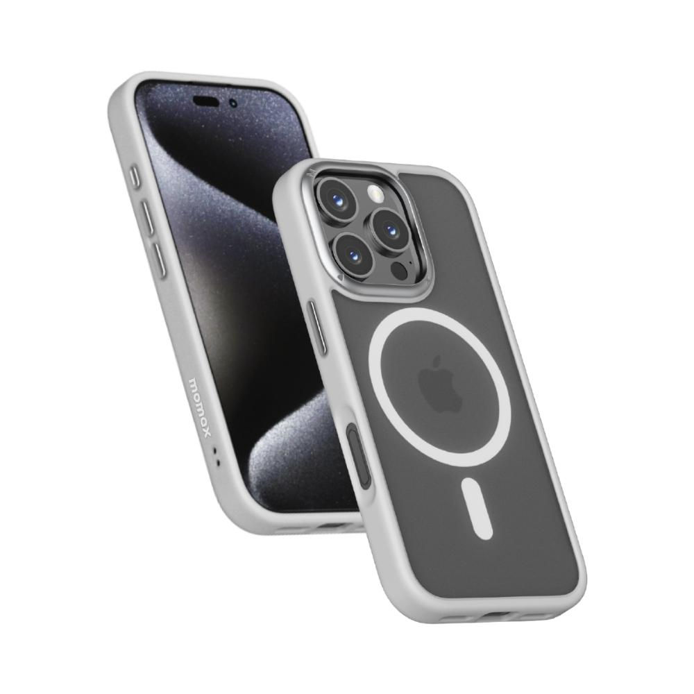 Beyaz bir daire ve siyah bir Apple logosu olan siyah beyaz telefon kılıfı.