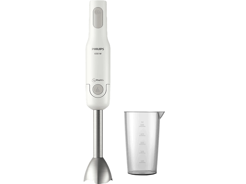 PHILIPS HR2534/00 ProMix Stabmixer Weiss (650 W, 500 ml)