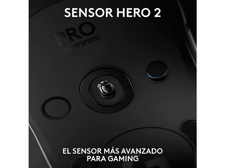 Ratón gaming - Logitech G Pro 2 Lightspeed, Bluetooth, Inalámbrico, 44.000 ppp, Ambidiestro, Botones personalizables, Conmutadores Lightforce, Blanco