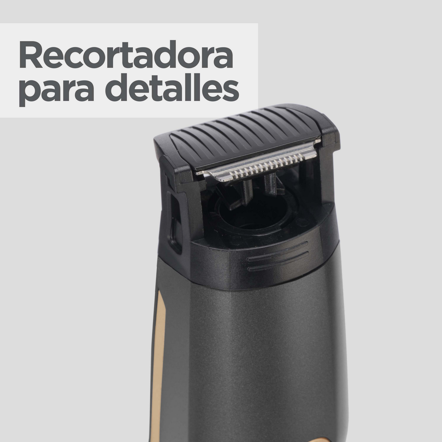 Recortadora eléctrica con diferentes cabezales y texto 'Waterproof'.