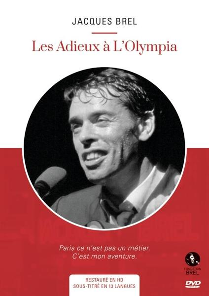 DVD-hoes van 'Les Adieux à L'Olympia' met Jacques Brel.