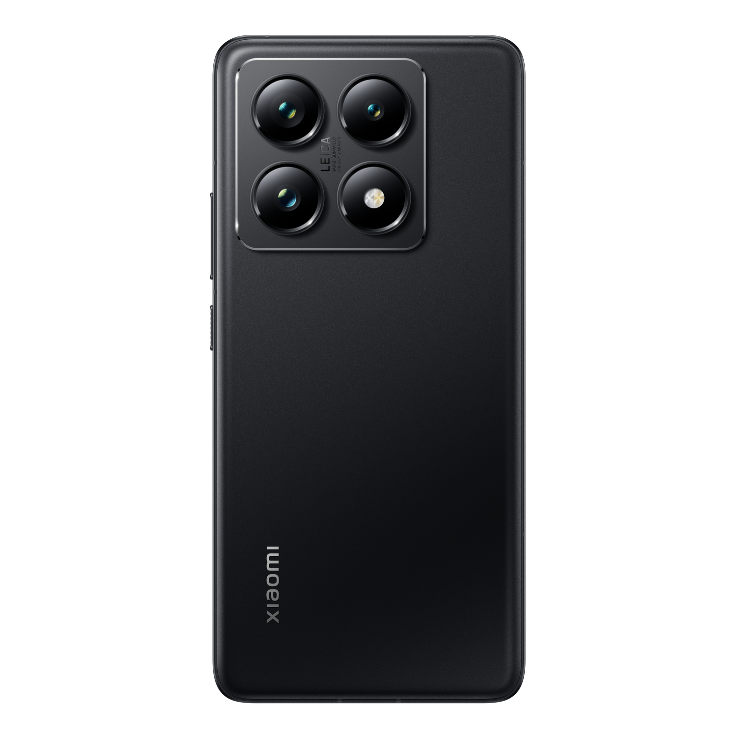 Teléfono Xiaomi negro con un conjunto de cámaras en la parte trasera con el logotipo de Leica.