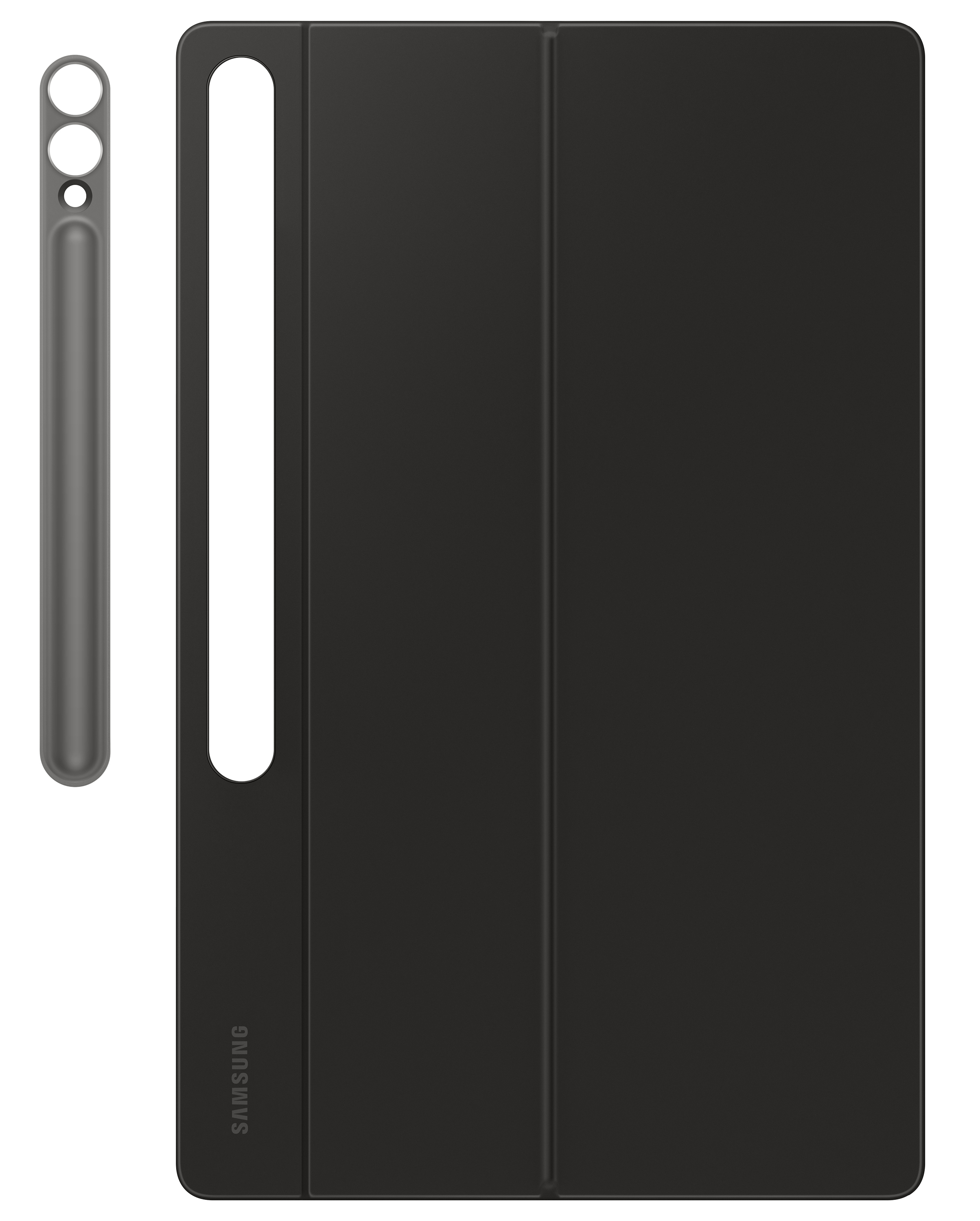 Tablet z napisem "Galaxy Tab S10+ 5G" i rysikiem. Na ekranie widoczne gradientowe koła.