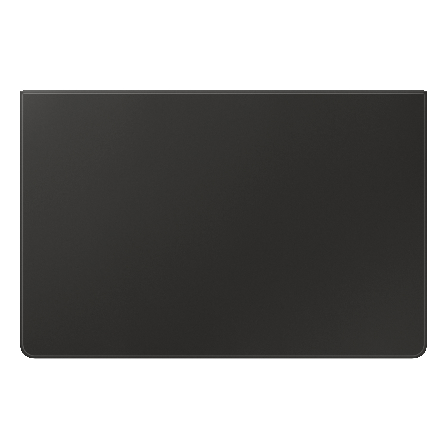 Una tableta gris oscuro, de forma rectangular, con una esquina redondeada.