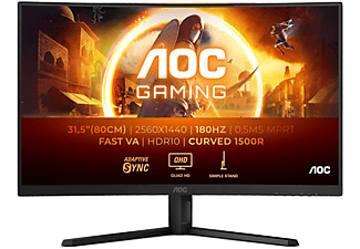 AOC CQ32G4VE 31,5'' Ívelt QHD 180 Hz 16:9 VA LED Gamer Monitor