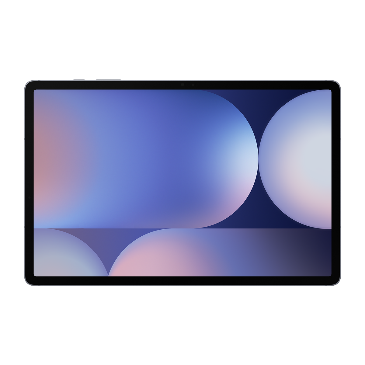 Mavi ve beyaz gradyan arka plana sahip tablet ekranı.