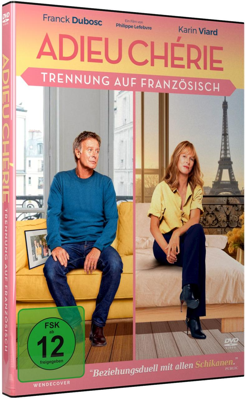 DVD-Cover mit zwei Personen auf einem Sofa, Eiffelturm im Hintergrund. Französischer Titel.
