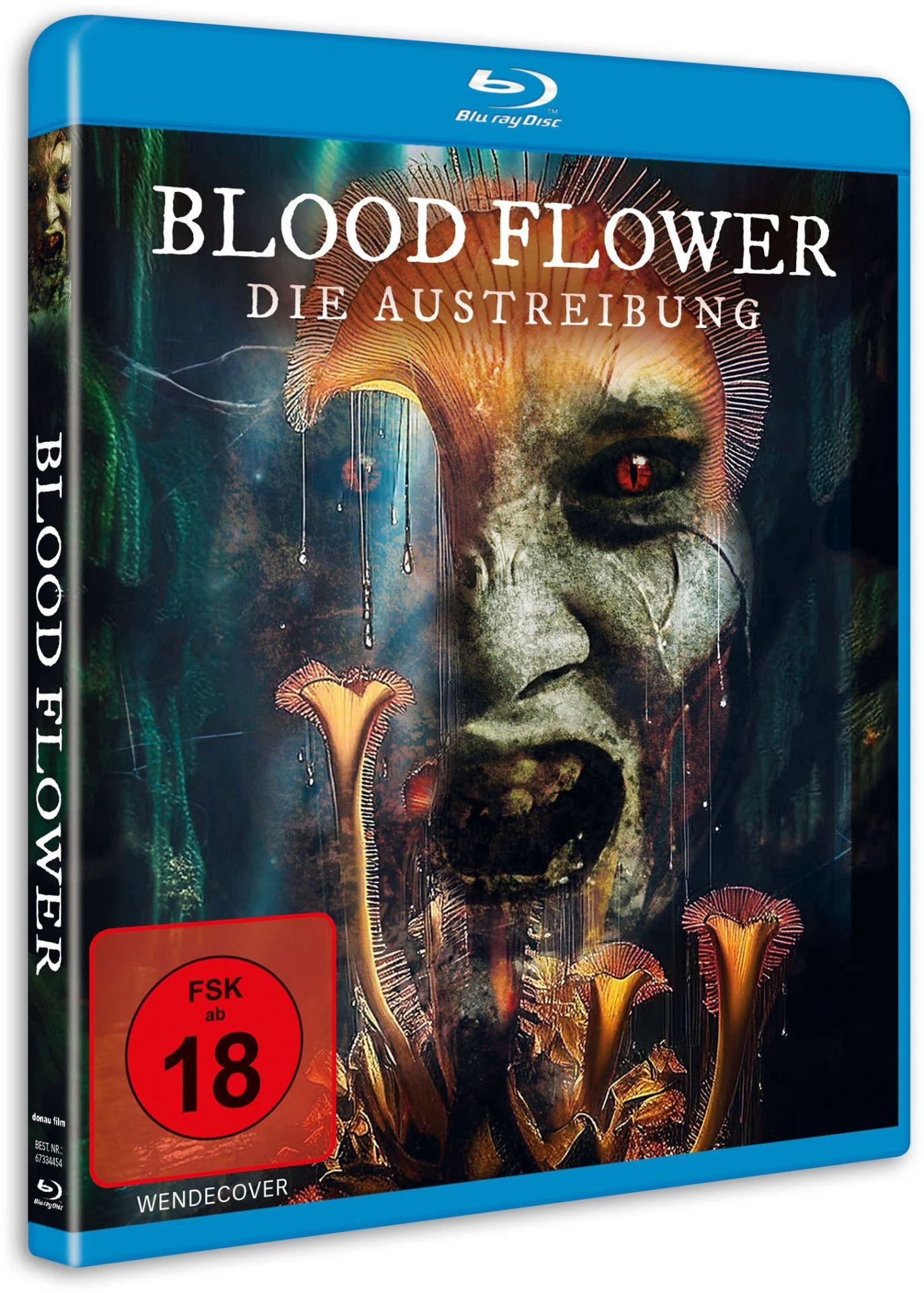Blu-ray-Filmcover. Ein Mann mit verzerrtem Gesicht und Pilzen ist abgebildet.