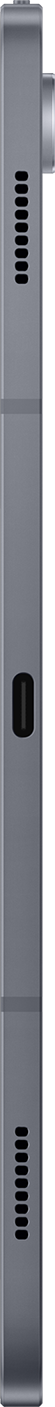 Une serrure grise. C'est une forme longue et rectangulaire avec des rainures verticales et un bouton noir.