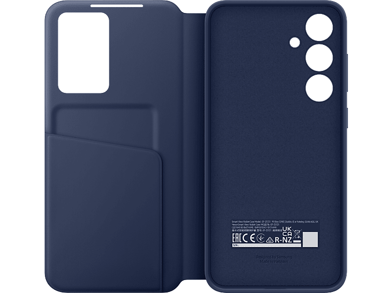 Samsung EF-ZS721 Smart View Wallet Case Bookcover, für Samsung Galaxy S24 FE, Blau; Schutzhülle