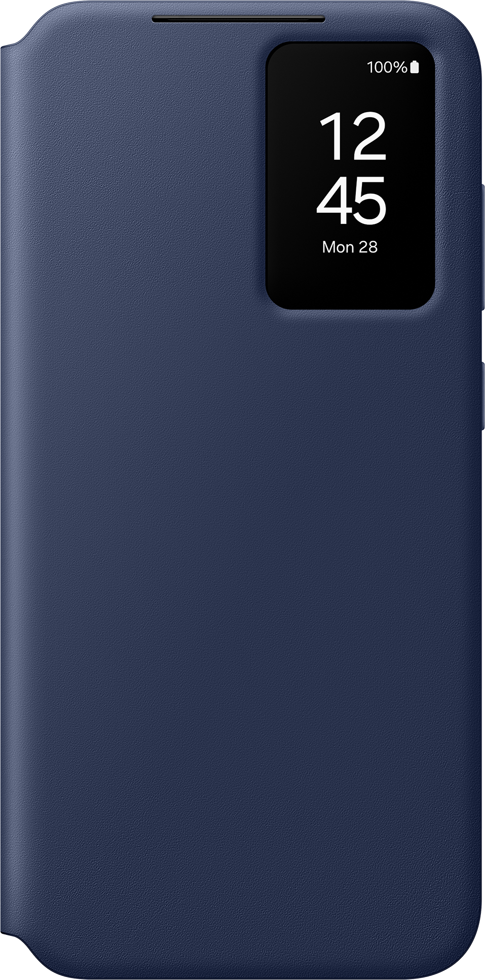 Smartphone mit rosa Rahmen und Bildschirm, der einen gelb-blauen Farbverlauf zeigt.