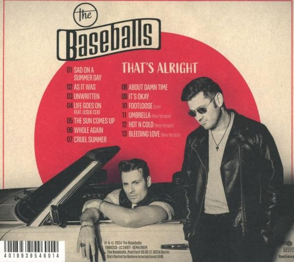 Albumcover mit zwei Männern vor einem Auto. Albumname und Titelliste sind sichtbar.