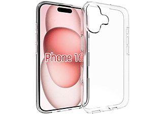 CASE AND PRO iPhone 16 vékony TPU szilikon hátlap, átlátszó (TPU-IPH16-TP)