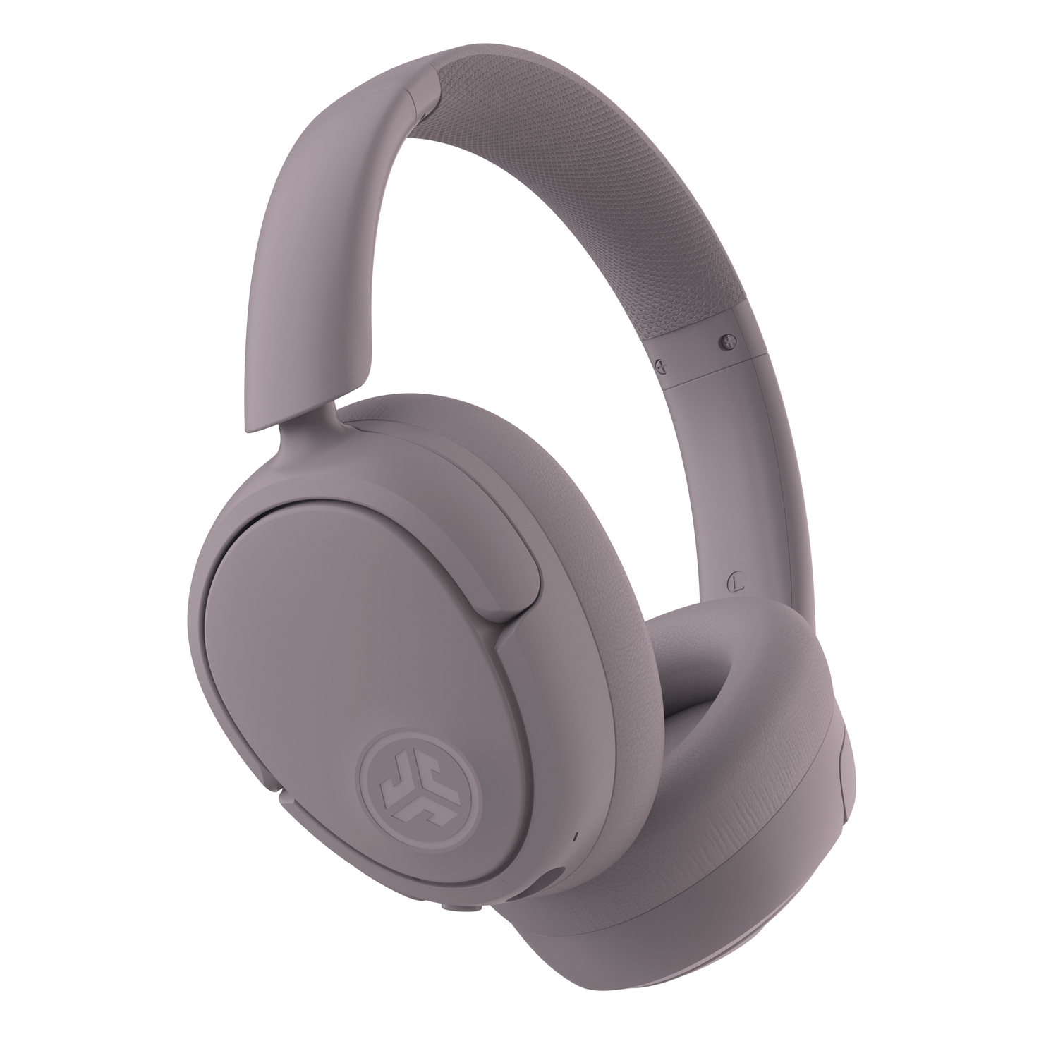 Casque violet clair sur fond blanc, en angle. Oreillettes et bandeau visibles.