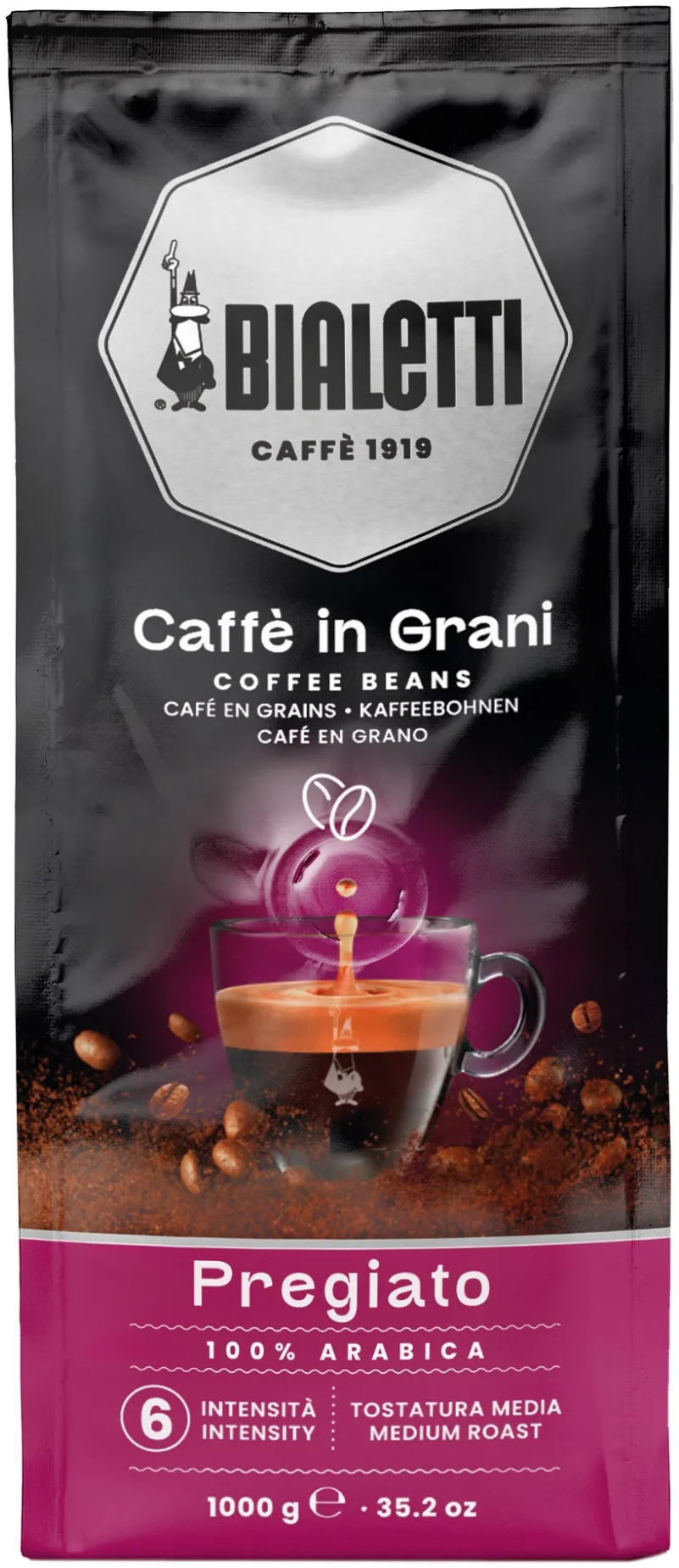 BIALETTI Szemes kávé PREGIATO 1 kg