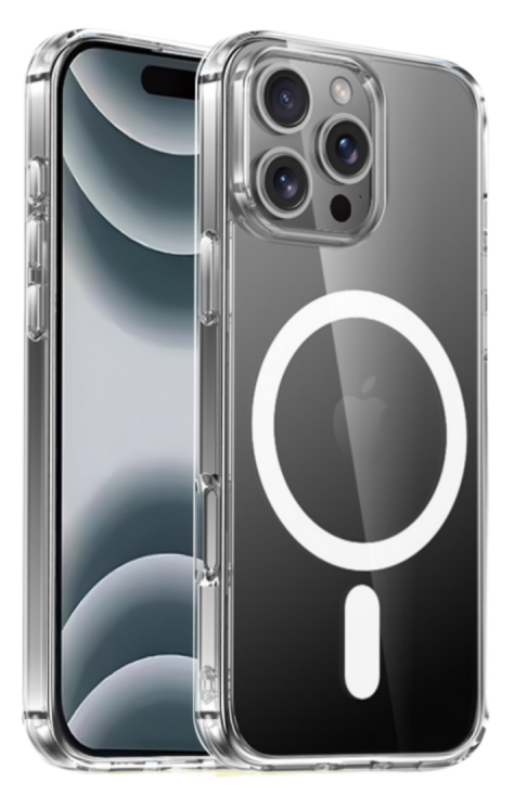 CASE AND PRO iPhone 16 Pro mágneses szilikon tok, átlátszó (MAG-IPH16PR-TP)