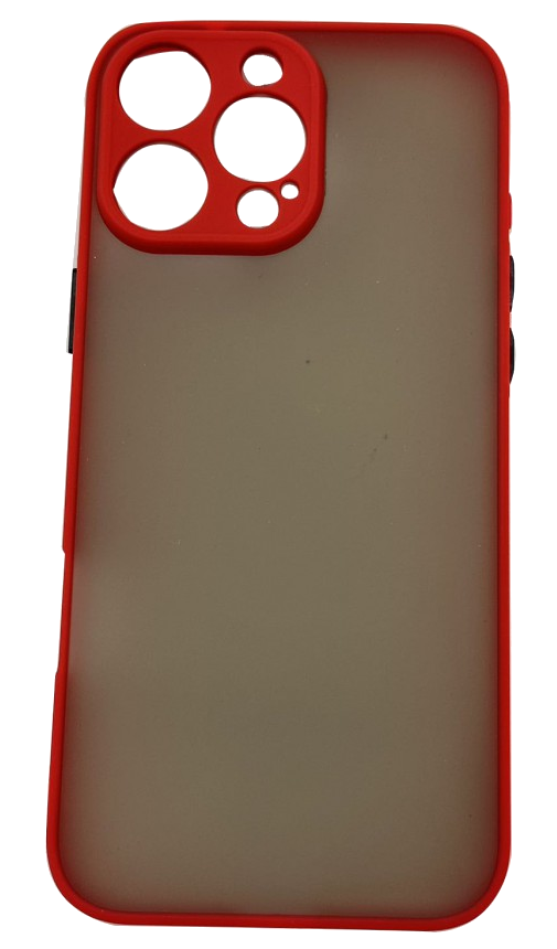 CASE AND PRO iPhone 16 Pro Max műanyag tok, piros-fekete (MATT-IPH16PM-RBK)