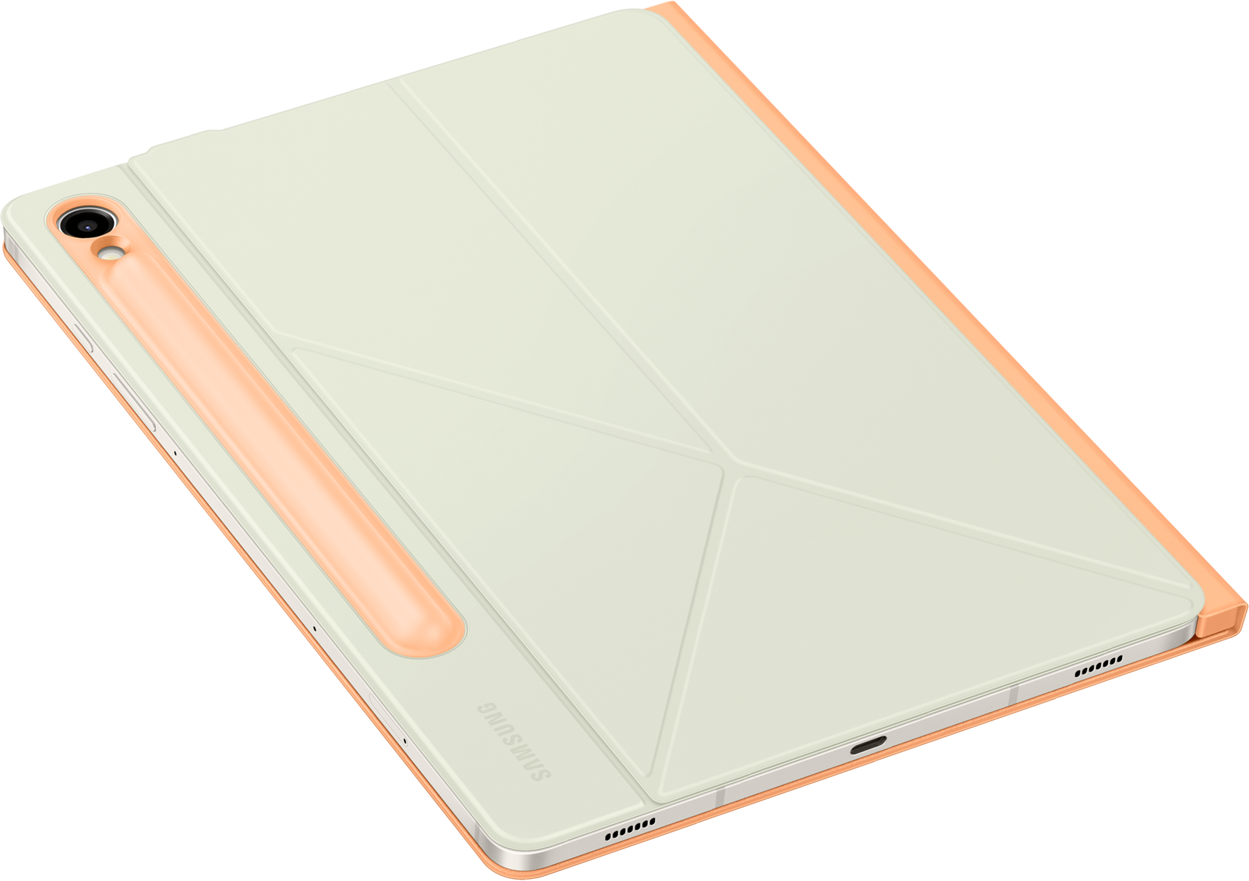 Un tablet con una cover, che mostra uno stilo.