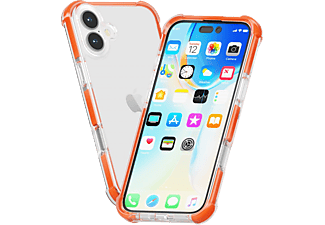 CASE AND PRO iPhone 16 Plus ütésálló szilikon hátlap, narancs (SCK-IPH16P-O)