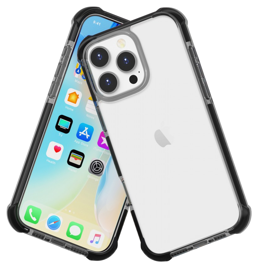 CASE AND PRO iPhone 16 Pro ütésálló szilikon hátlap, fekete (SCK-IPH16PR-BK)