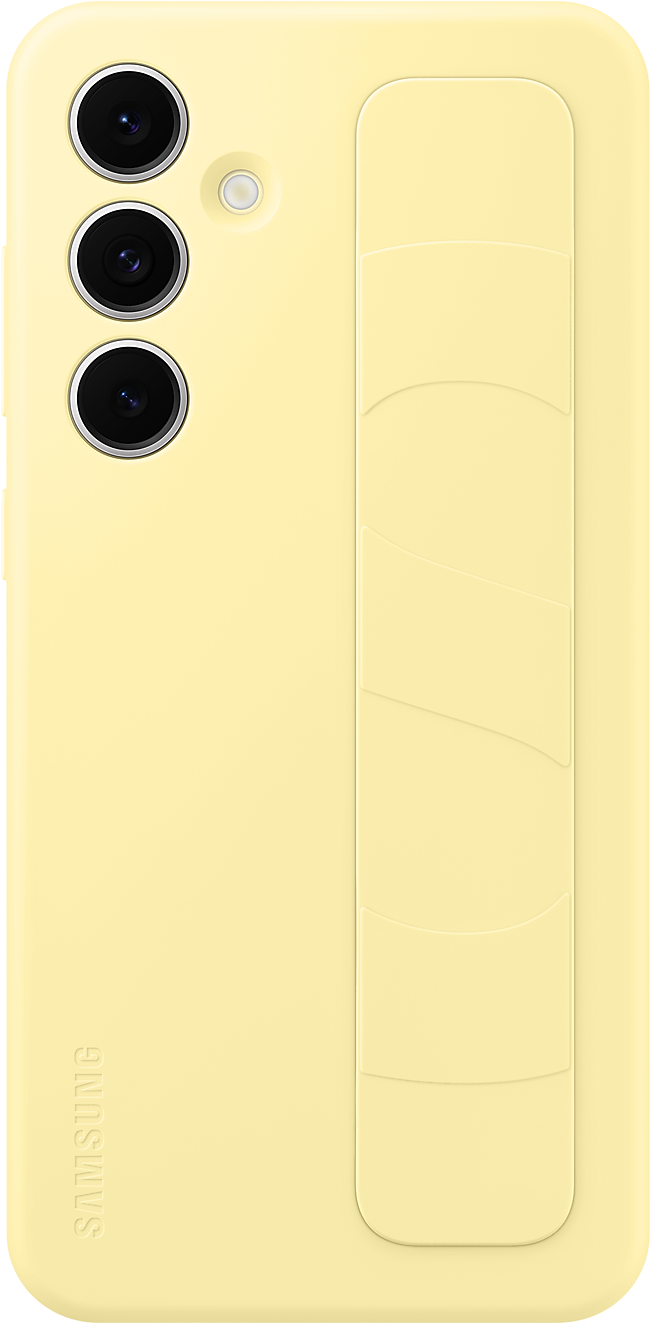 SAMSUNG Galaxy S24 FE Stand Grip tok, sárga (EF-GS721CYEGWW)