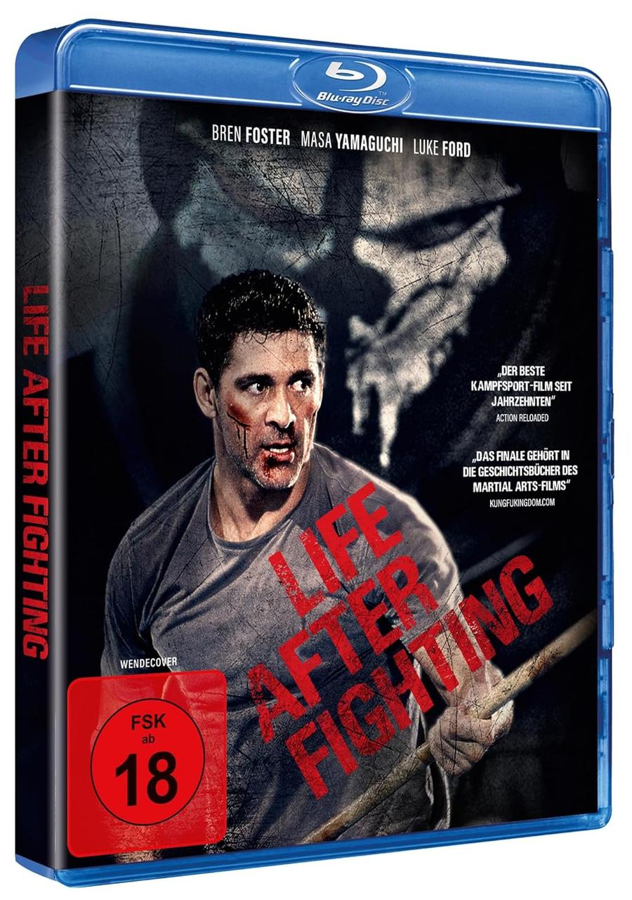 Eine Blu-ray-Filmhülle mit dem Titel 'Life After Fighting'.