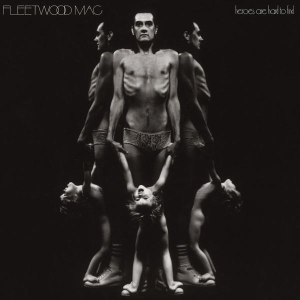 Fleetwood Mac album borítója. Fekete-fehér figurák, torz tükröződések. Cím és a zenekar neve felül.