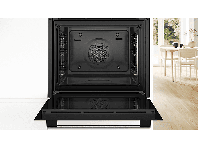 BOSCH HBA514BS3, Einbaubackofen (Einbaugerät, 71 l, 594 mm breit), Serie 4