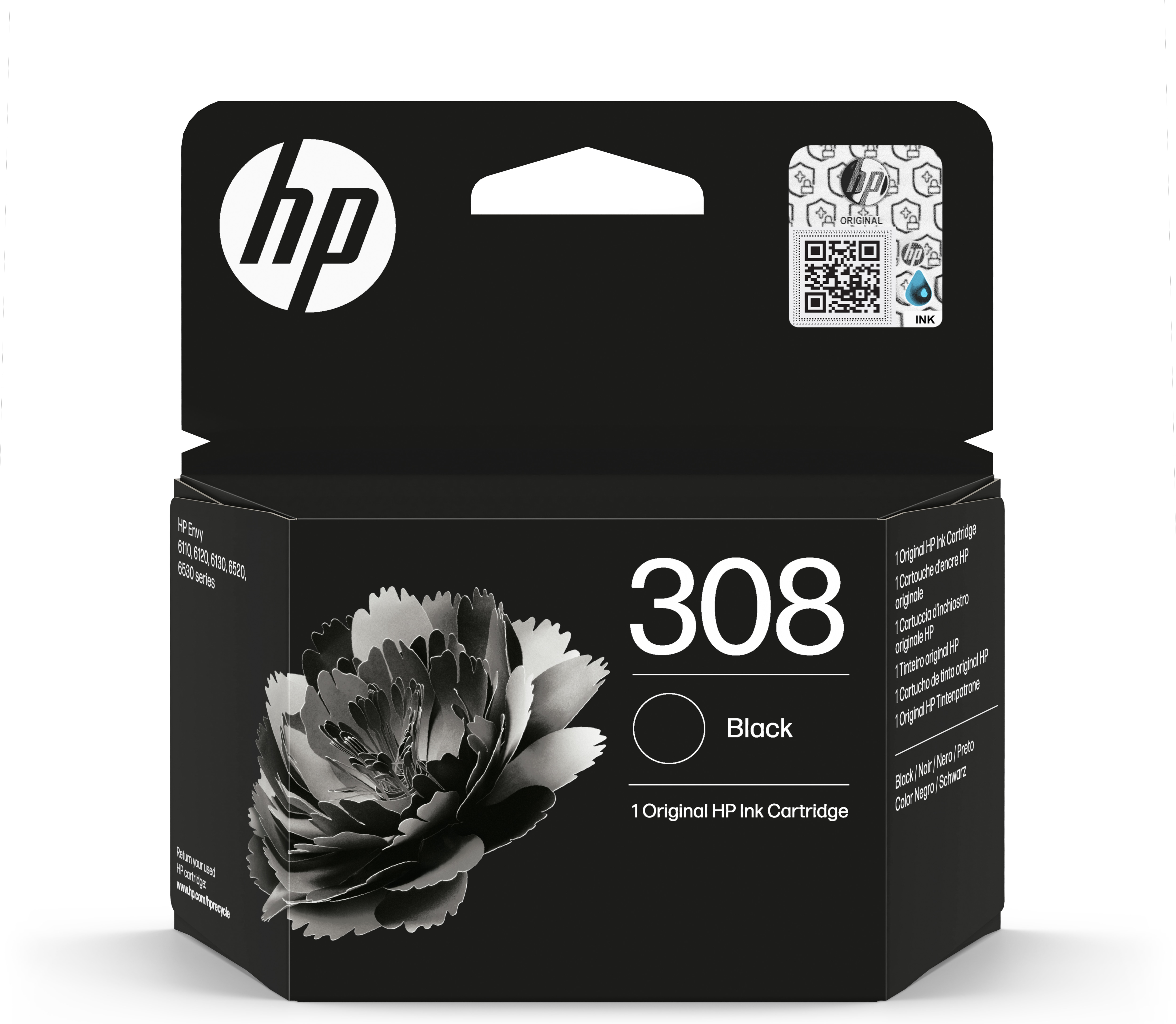 Hp 308 Inktcartridge Blister Zwart