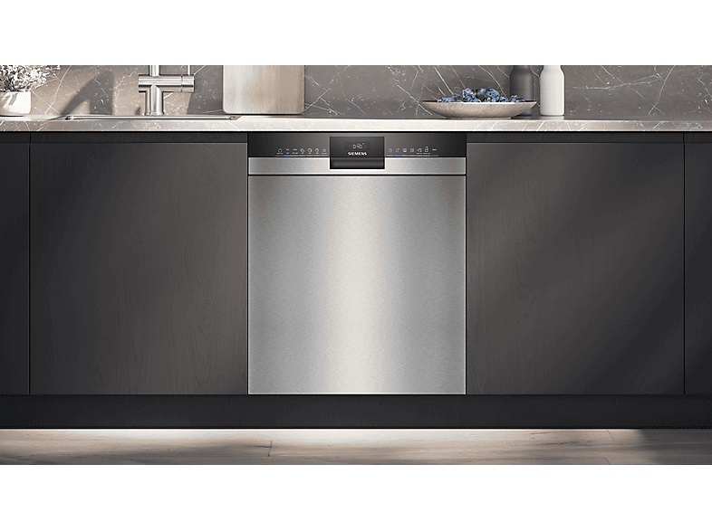 SIEMENS Unterbaugeschirrspüler iQ300 "SN43ES22AE" 13 Maßgedecke Made in Germany, Automatische Türöffnung für Effizienz, flexible Körbe