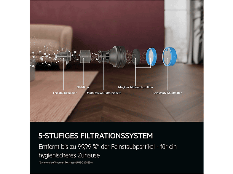 AEG AP82A25SHX ULTIMATE 8000 Akku-Staubsauger, Akkubetrieb