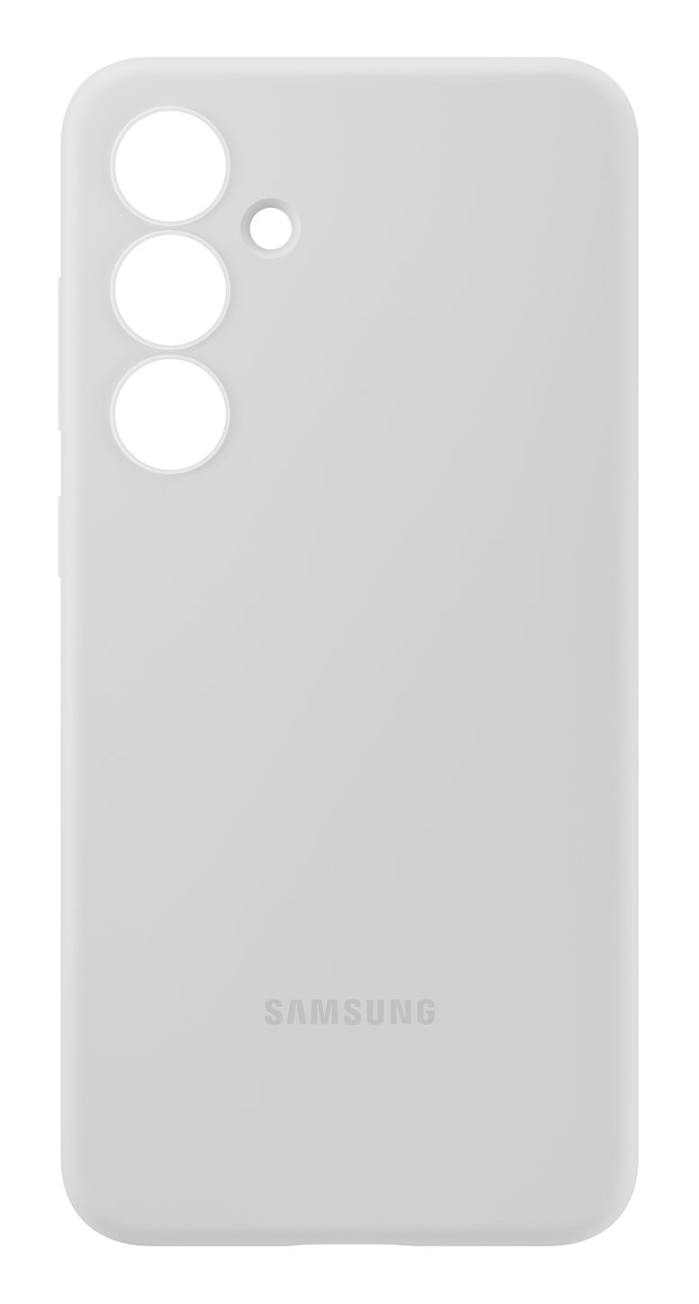 Jasnoszara obudowa telefonu z trzema otworami na aparat i napisem SAMSUNG na dole.