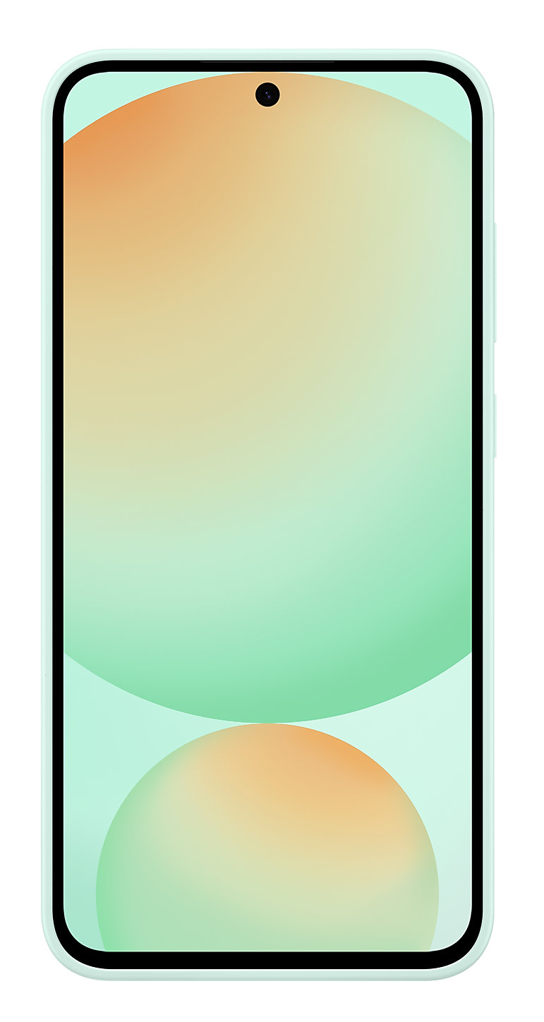 Jasnoniebieski smartfon z gradientowym ekranem.