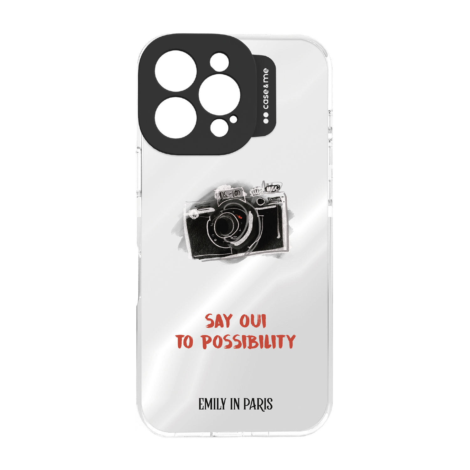 Case & Me Emily in Paris TPU Cover per iPhone 16 Pro Max, Bianco