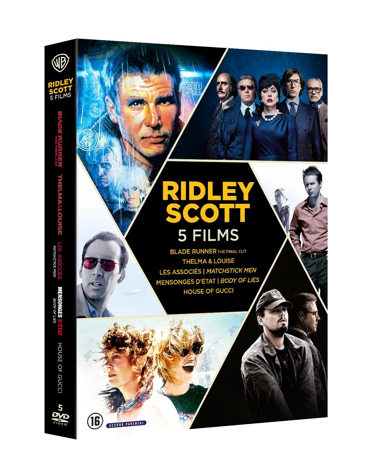 DVD boxset: Ridley Scott 5 films, met acteurs uit Blade Runner, Thelma & Louise en meer.
