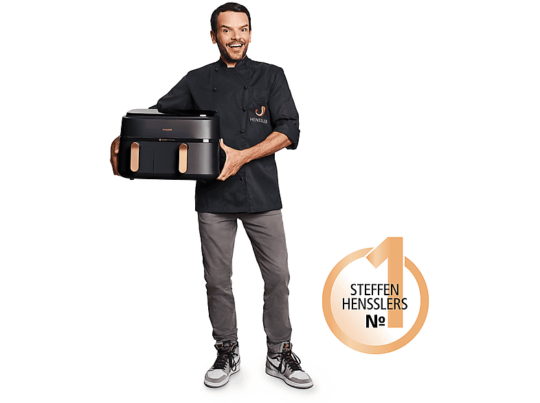 Thumbnail - PHILIPS NA352/00 Airfryer 3000 Series Dual Basket 9L Kapazität (3L+6L) Heißluftfritteuse