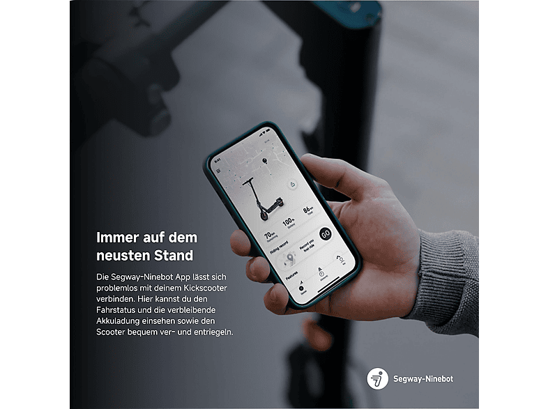 Thumbnail - NINEBOT E2 DII Kickscooter E-Scooter (8,1 Zoll, schwarz)