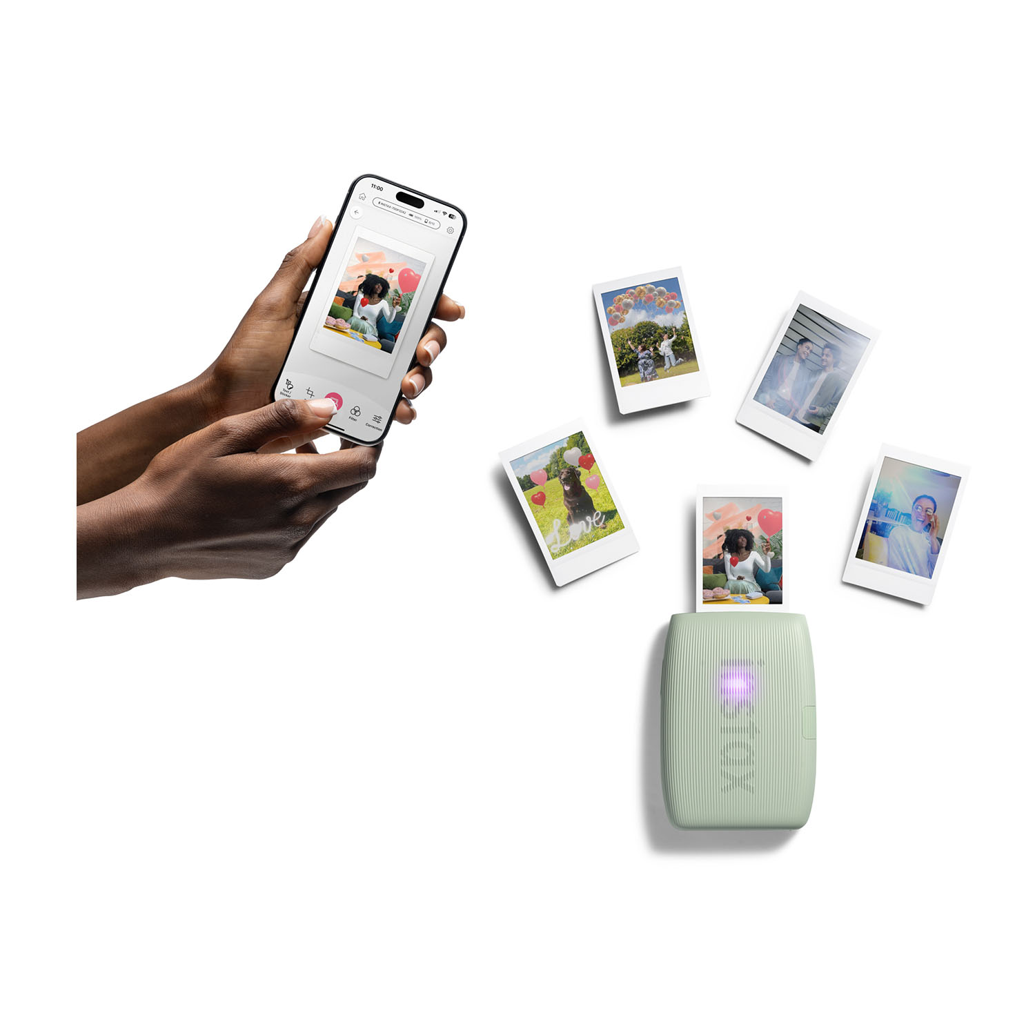 Custodia Protettiva In Pelle PU Per Stampante Instax Mini Link 3, Con Tracolla, Colori Opzionali (Verde/Bianco/Rosa)
