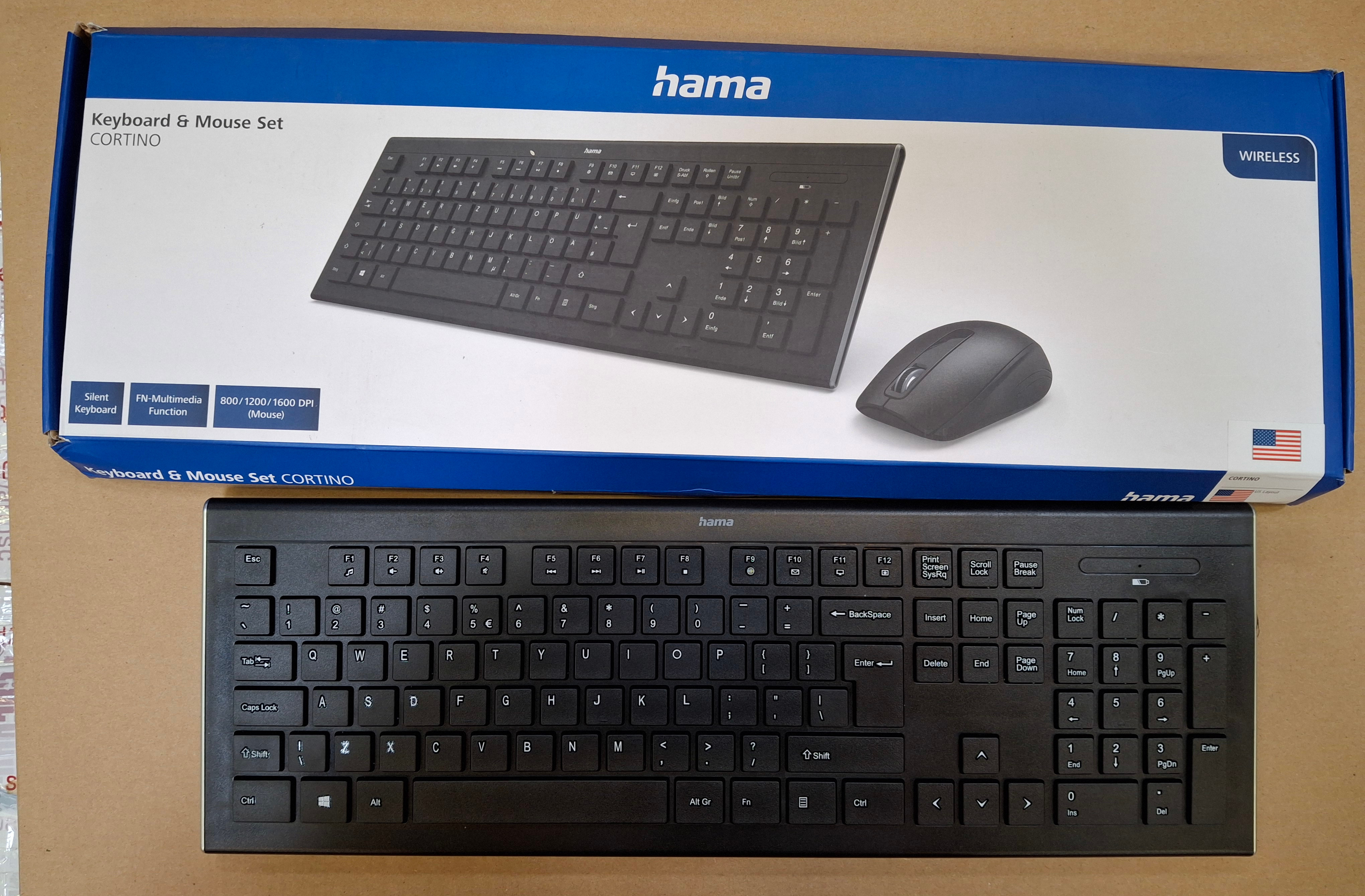 OUTLET - Zestaw klawiatura+mysz HAMA Cortino 182664