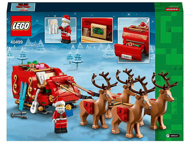 LEGO Iconic 40499 Schlitten des Weihnachtsmanns Bausatz, Mehrfarbig