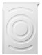 Objeto decorativo blanco y redondo, posible cubierta de ventilación, con ranuras concéntricas.