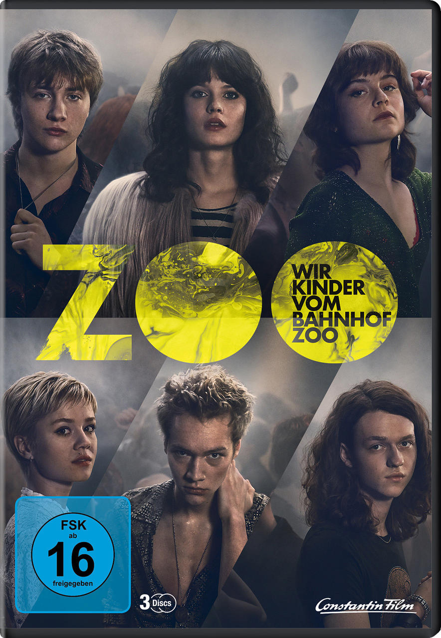 Zoo DVD-Cover. Zeigt eine Collage von Gesichtern junger Menschen. Deutscher Text und Altersfreigabe.