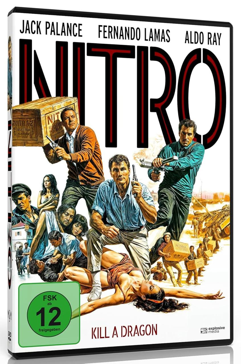 Filmposter. 'Kill a Dragon' mit den Schauspielern: Jack Palance, Fernando Lamas und Aldo Ray.