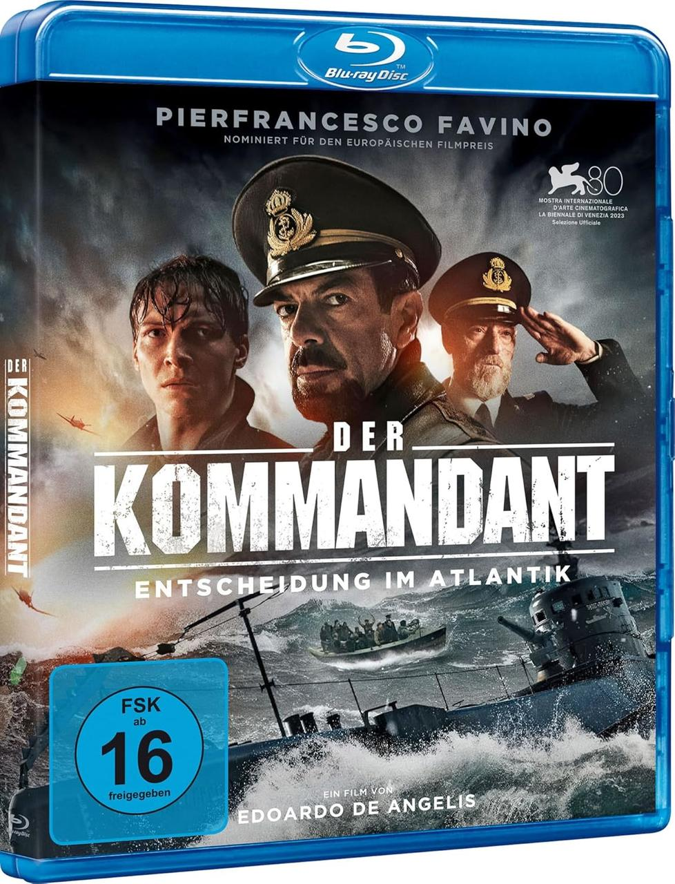 Eine Blu-ray-Disc-Hülle mit einem Filmplakat mit drei Männern in Marineuniformen.