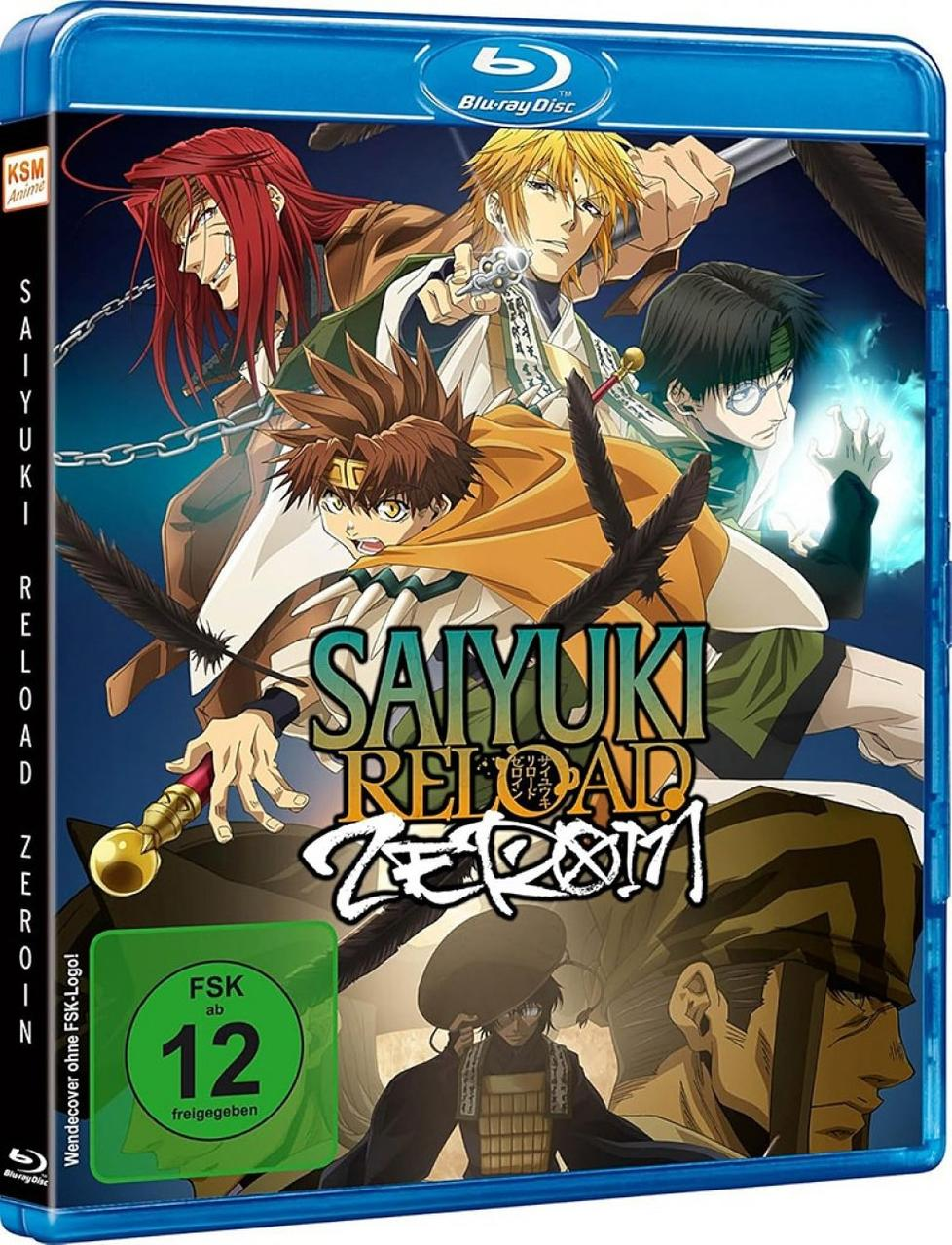 Saiyuki Reload Zeroin DVD-Cover mit Anime-Charakteren.
