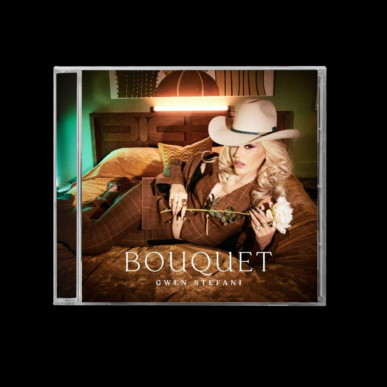 Pochette de CD avec femme et texte.