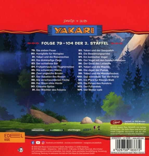 Yakari - Staffelbox 3-Folge79-104  - (MP3-CD)