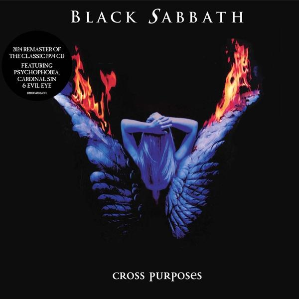 Pochette de l'album de Black Sabbath, avec une femme ailée, des flammes et un fond noir.