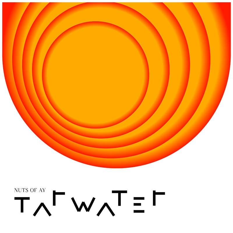 Abstrakte Grafik mit orangefarbenen Kreisen und Text: "Tawater".